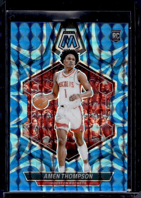 2023-24 Panini Mosaic #230 Amen Thompson Reactive Blue