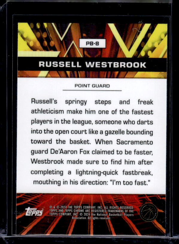 2023-24 Topps Chrome #PB-8 Russell Westbrook Power Boosters
