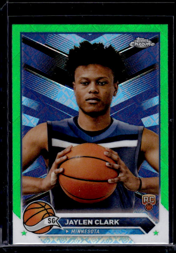 2023-24 Topps Chrome #49 Jaylen Clark Green Logo Refractors