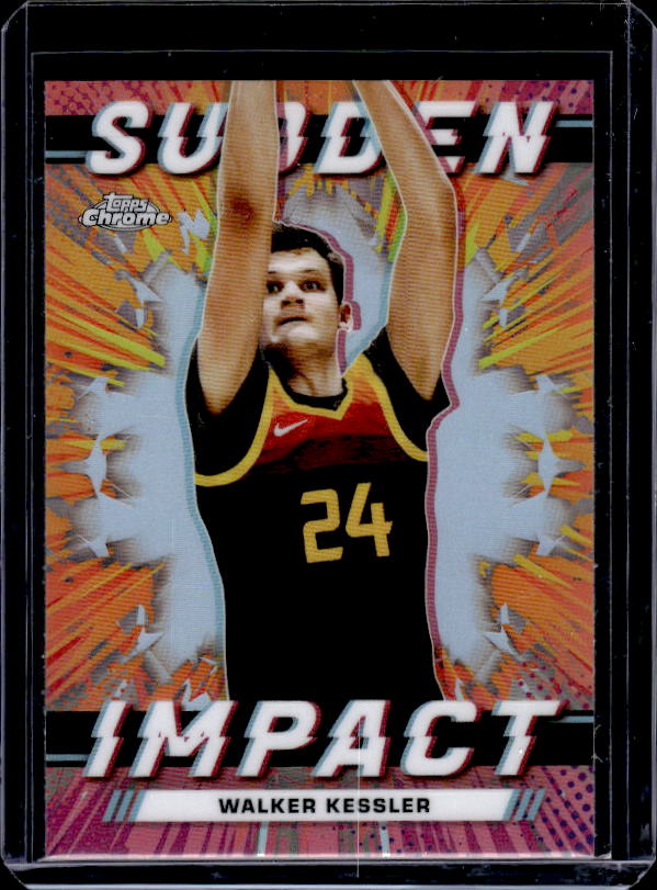 2023-24 Topps Chrome #SI-22 Walker Kessler Sudden Impact Refractor Pink