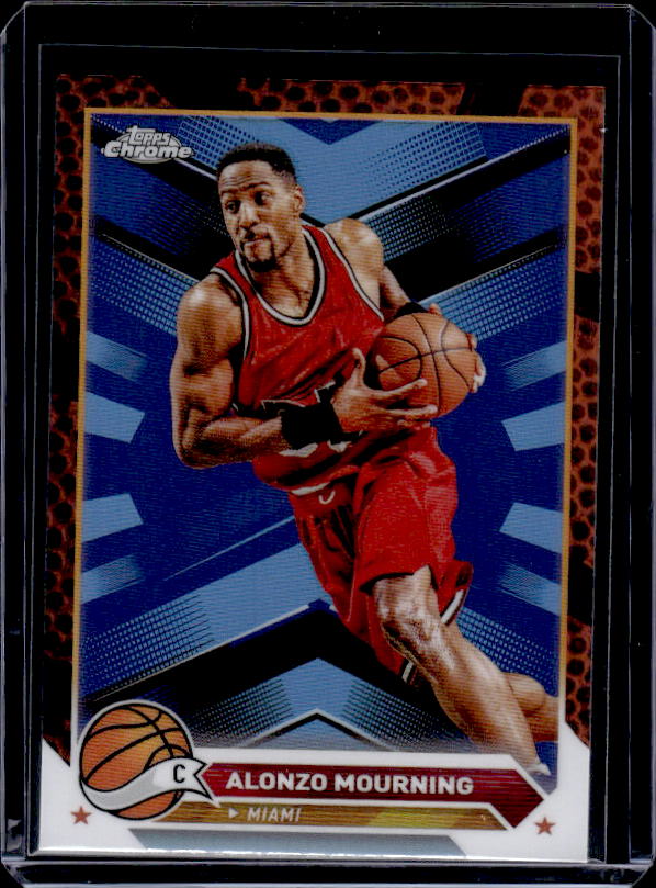 2023-24 Topps Chrome #43 Alonzo Mourning Orange Basketball Refractors