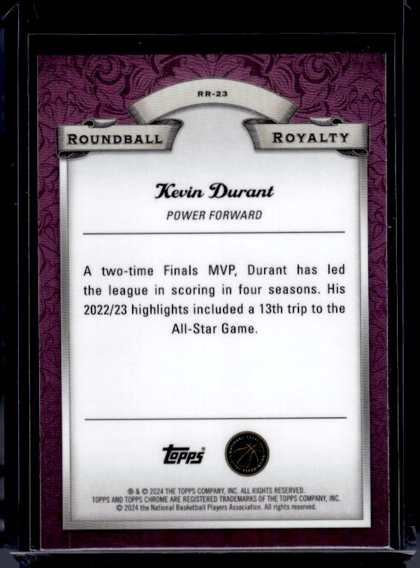 2023-24 Topps Chrome #RR-23 Kevin Durant Roundball Royalty