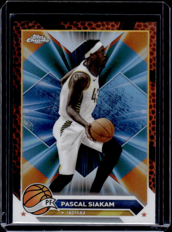 2023-24 Topps Chrome #29 Pascal Siakam Blue Basketball Refractors