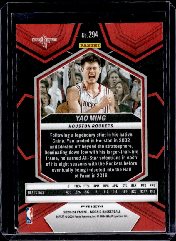2023-24 Panini Mosaic #294 Yao Ming Green