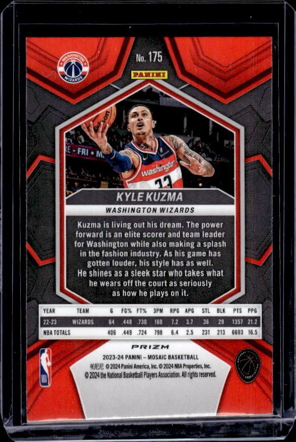 2023-24 Panini Mosaic #175 Kyle Kuzma Silver