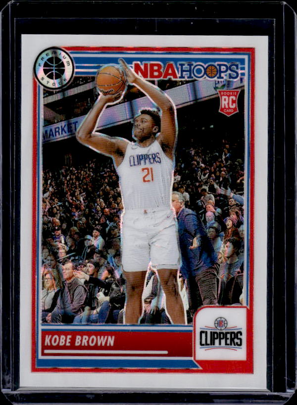 2023-24 Hoops Premium Stock #55 Kobe Brown Silver Prizm
