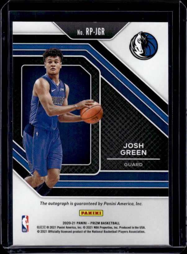 2020-21 Panini Prizm #RP-JGR Josh Green Rookie Penmanship