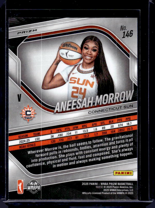 2025 Panini Prizm WNBA #146 Aneesah Morrow Ice Prizms