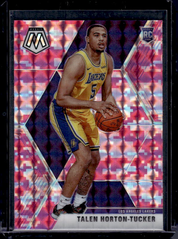 2019-20 Panini Mosaic #215 Talen Horton-Tucker Camo Pink