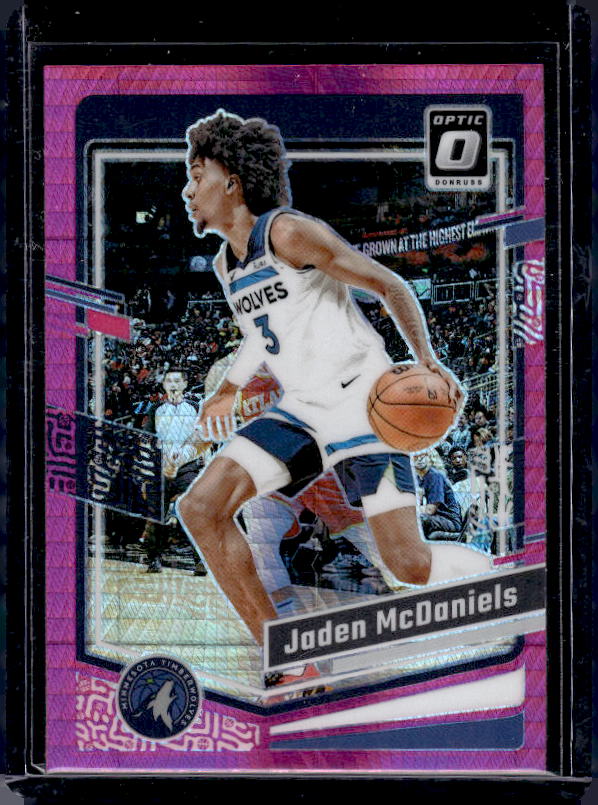 2023-24 Donruss Optic #118 Jaden McDaniels Hyper Pink