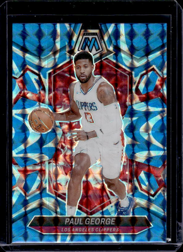 2023-24 Panini Mosaic #50 Paul George Reactive Blue