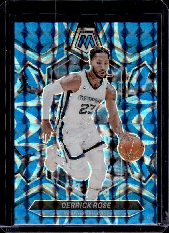 2023-24 Panini Mosaic #48 Derrick Rose Reactive Blue
