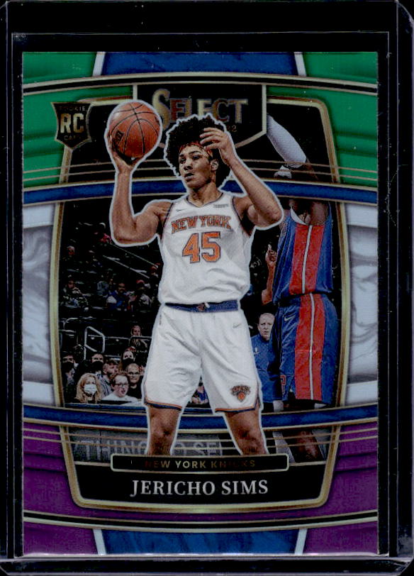 2021-22 Panini Select #87 Jericho Sims Green White Purple Prizms