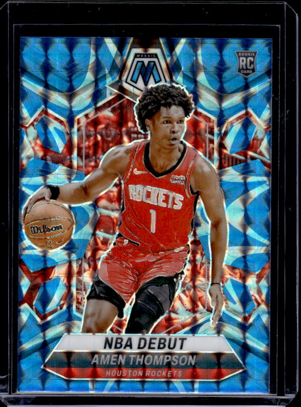2023-24 Panini Mosaic #269 Amen Thompson Reactive Blue