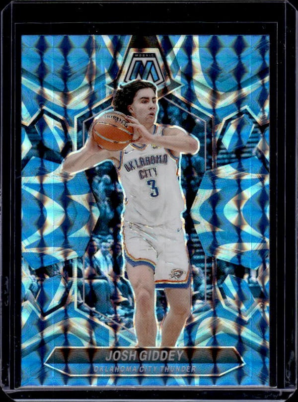 2023-24 Panini Mosaic #150 Josh Giddey Reactive Blue