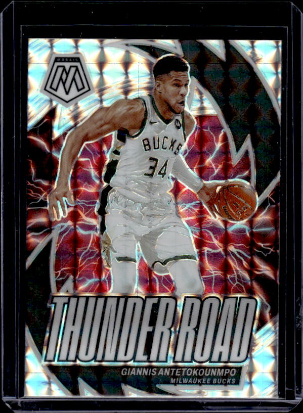 2023-24 Panini Mosaic #6 Giannis Antetokounmpo Thunder Road Mosaic