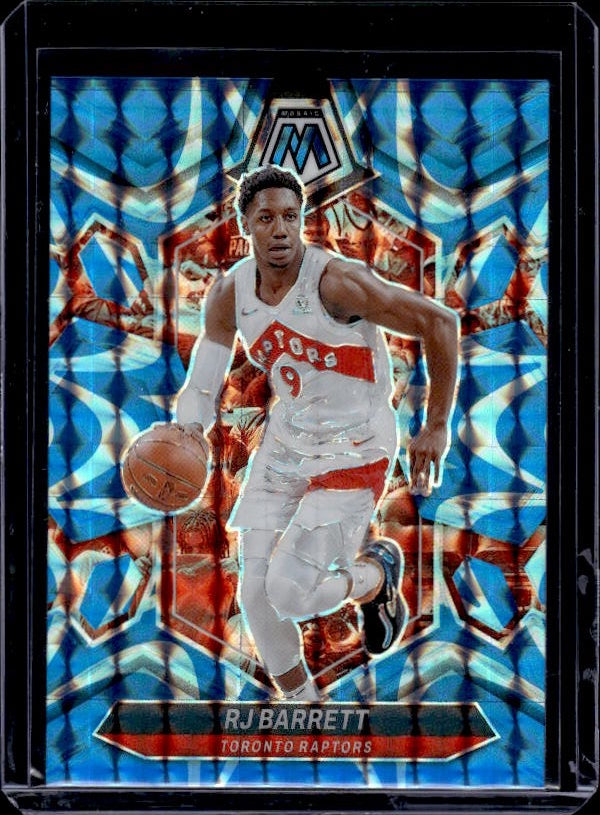 2023-24 Panini Mosaic #53 RJ Barrett Reactive Blue