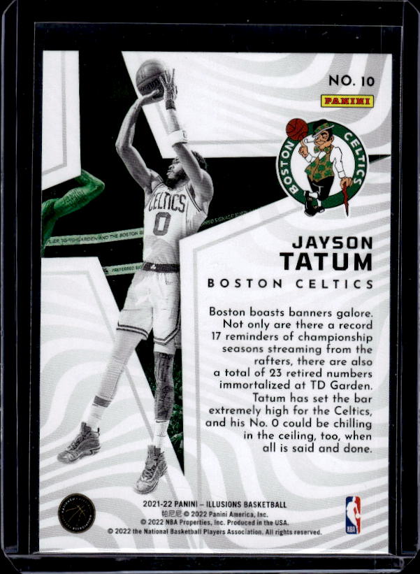 2021-22 Panini Illusions #10 Jayson Tatum Shining Stars Emerald