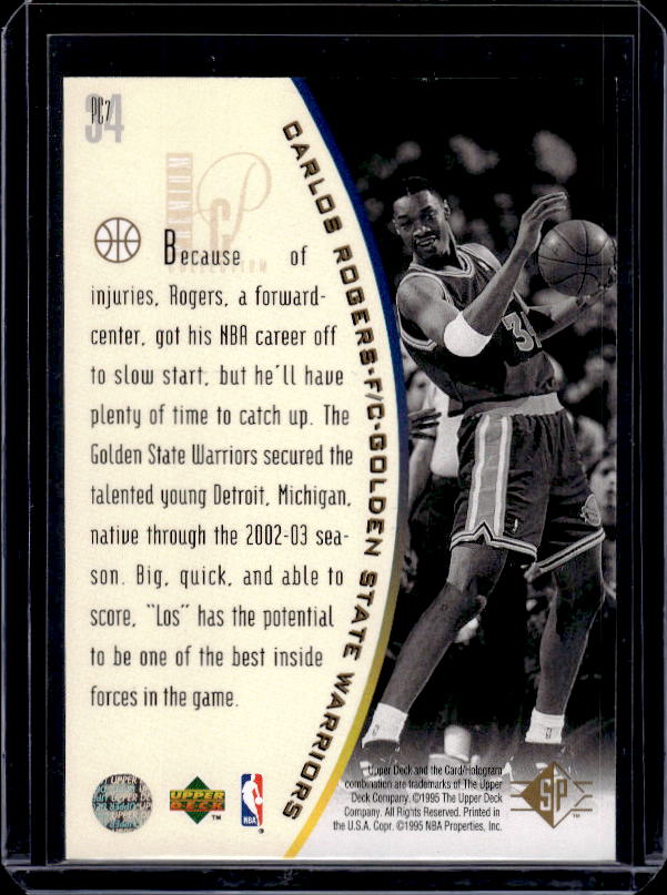 1994-95 SP #PC7 Carlos Rogers Holoviews