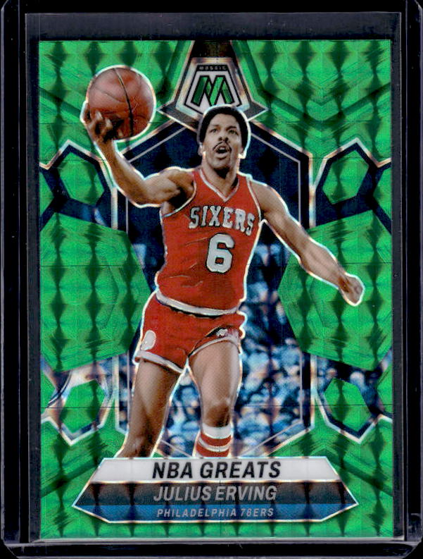 2023-24 Panini Mosaic #292 Julius Erving Green