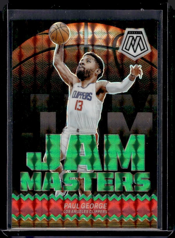 2023-24 Panini Mosaic #4 Paul George Jam Masters Mosaic Green