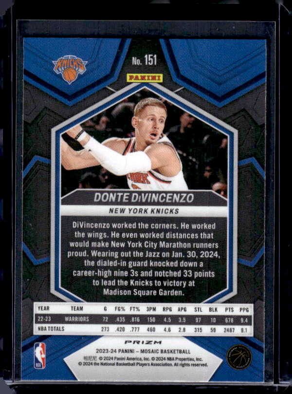 2023-24 Panini Mosaic #151 Donte DiVincenzo Silver