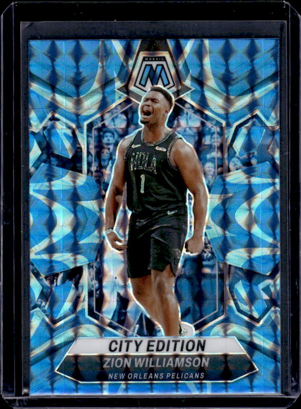 2023-24 Panini Mosaic #271 Zion Williamson Reactive Blue