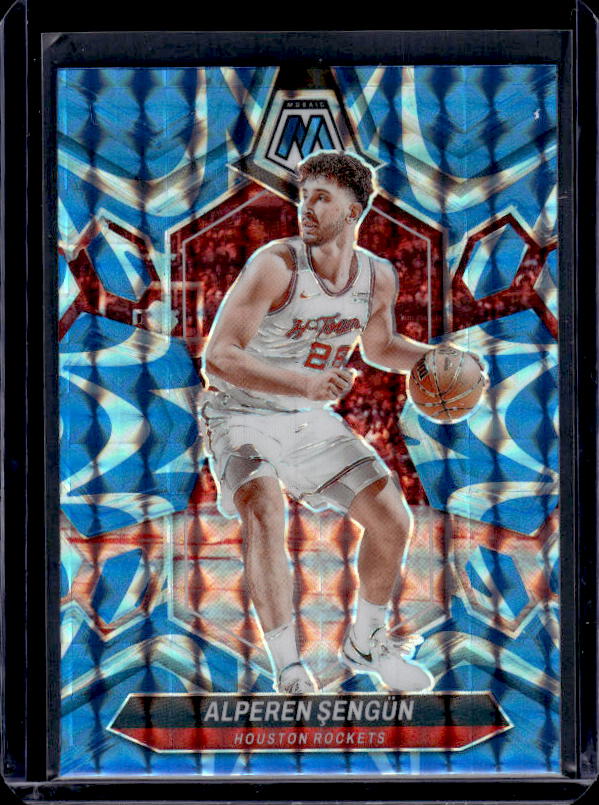 2023-24 Panini Mosaic #171 Alperen Sengun Reactive Blue