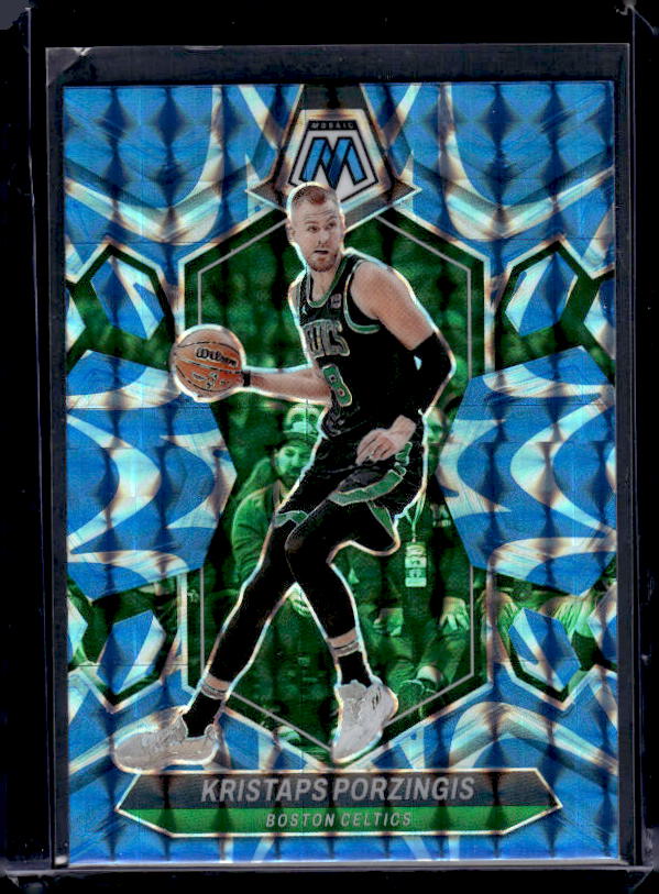 2023-24 Panini Mosaic #169 Kristaps Porzingis Reactive Blue