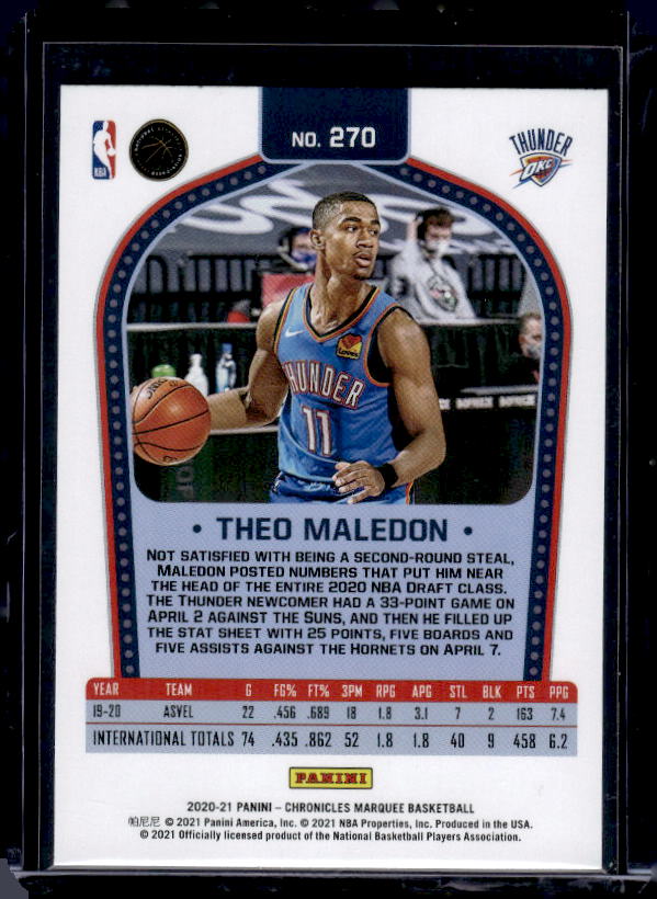 2020-21 Panini Chronicles #270 Theo Maledon