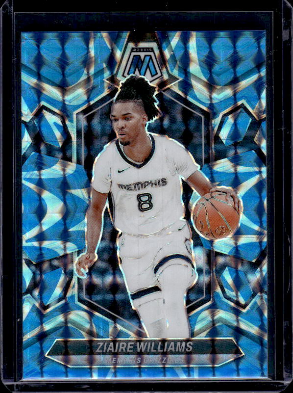 2023-24 Panini Mosaic #173 Ziaire Williams Reactive Blue