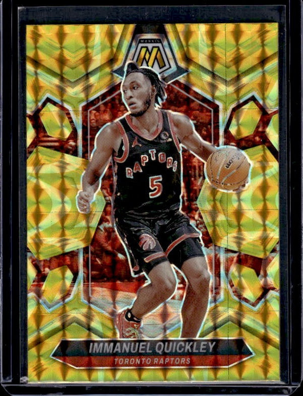 2023-24 Panini Mosaic #114 Immanuel Quickley Reactive Yellow