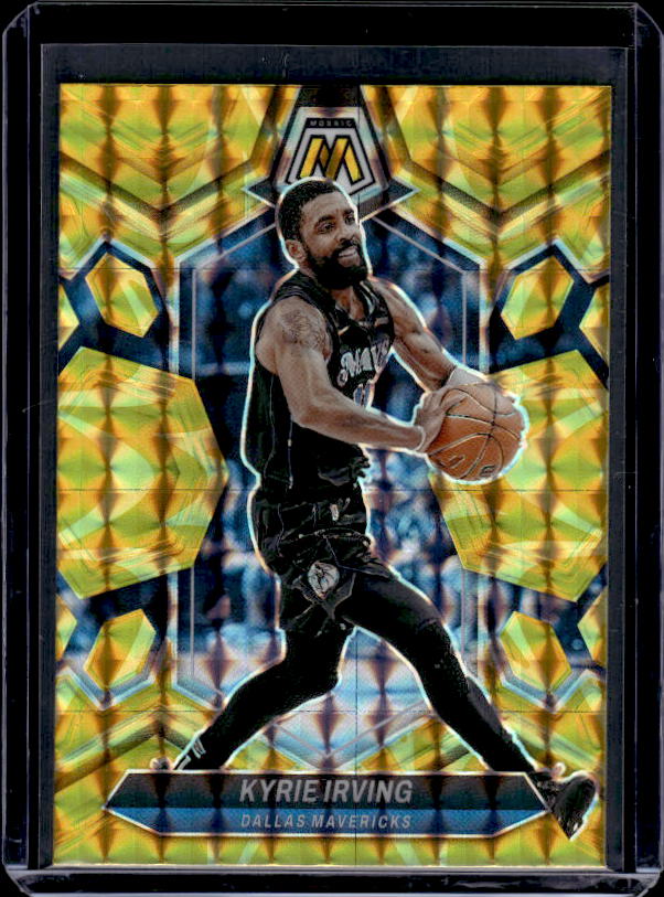 2023-24 Panini Mosaic #115 Kyrie Irving Reactive Yellow