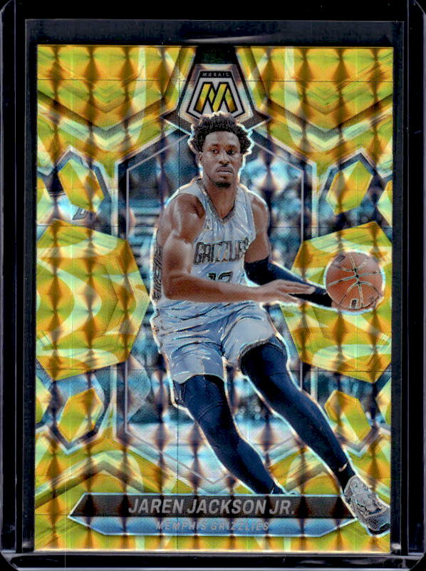 2023-24 Panini Mosaic #93 Jaren Jackson Jr. Reactive Yellow