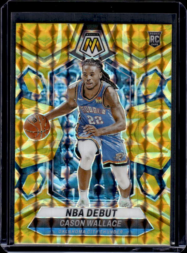 2023-24 Panini Mosaic #258 Cason Wallace Reactive Yellow