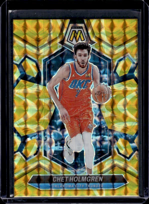 2023-24 Panini Mosaic #30 Chet Holmgren Reactive Yellow