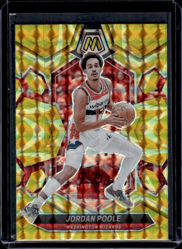 2023-24 Panini Mosaic #27 Jordan Poole Reactive Yellow