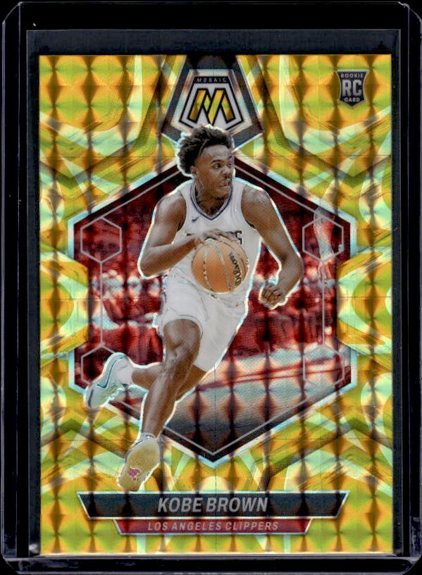 2023-24 Panini Mosaic #209 Kobe Brown Reactive Yellow
