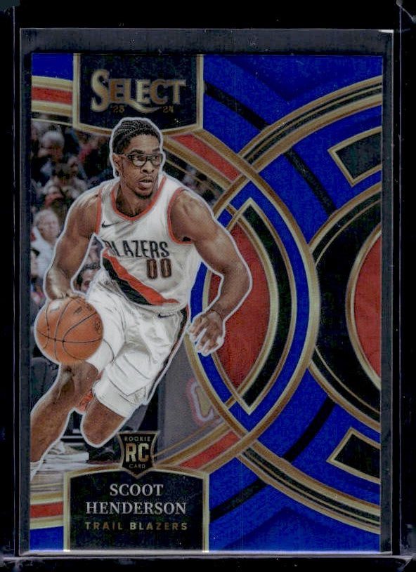 2023-24 Panini Select #129 Scoot Henderson Blue Prizms