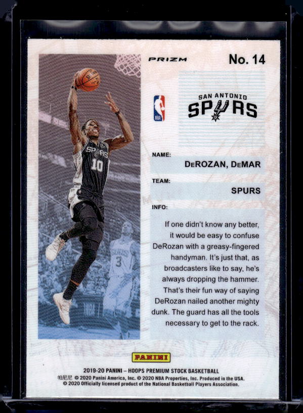 2019-20 Hoops Premium Stock #14 DeMar DeRozan Frequent Flyers Holo