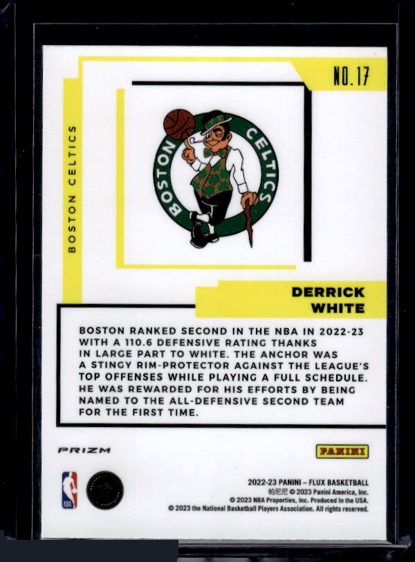 2022-23 Panini Flux #17 Derrick White D Lux Silver