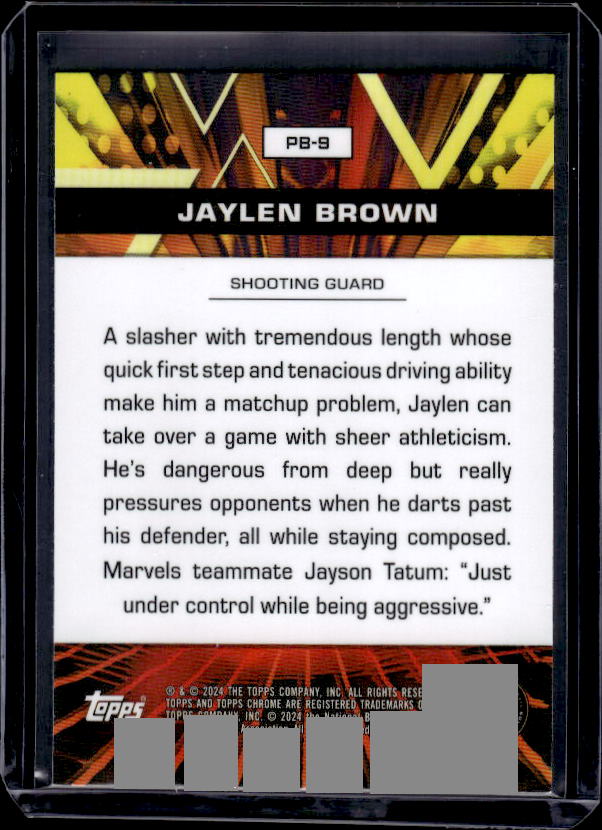 2023-24 Topps Chrome #PB-9 Jaylen Brown Power Boosters