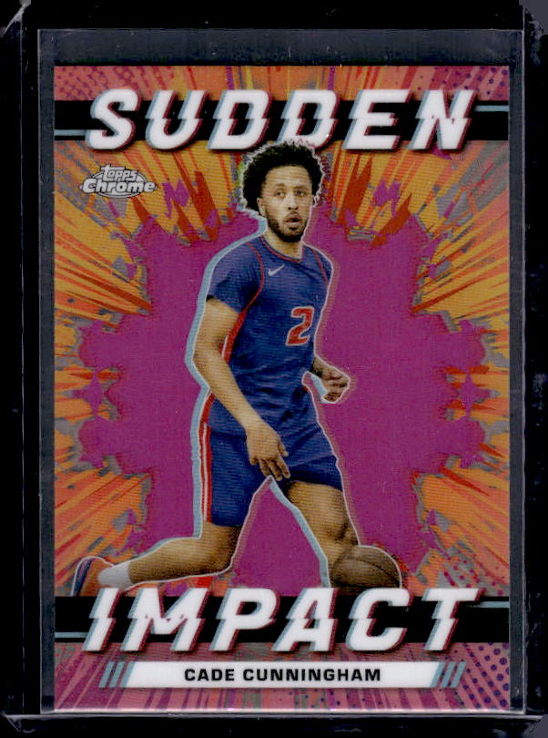 2023-24 Topps Chrome #SI-13 Cade Cunningham Sudden Impact Refractor Pink