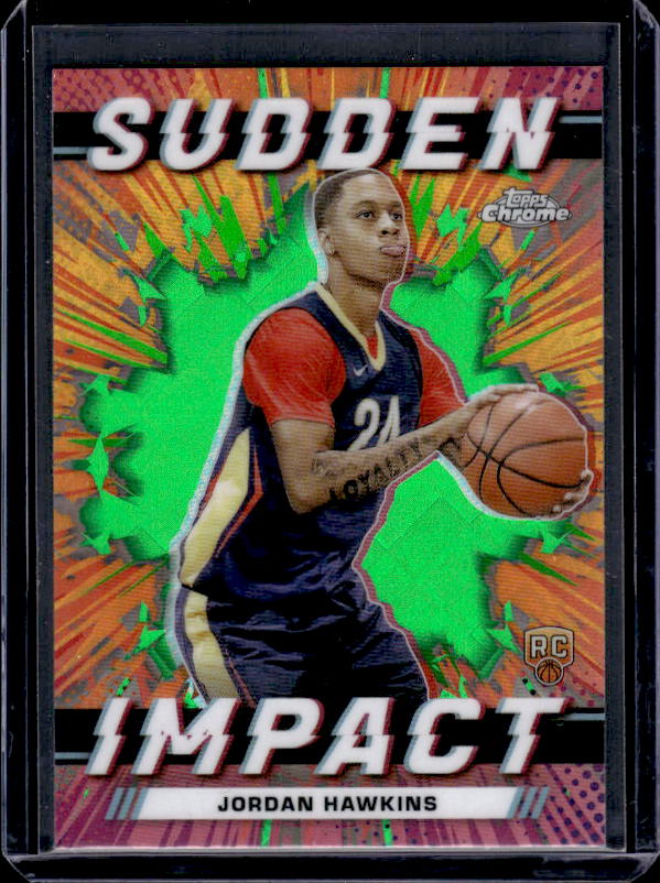 2023-24 Topps Chrome #SI-4 Jordan Hawkins Sudden Impact Refractor Green Topps