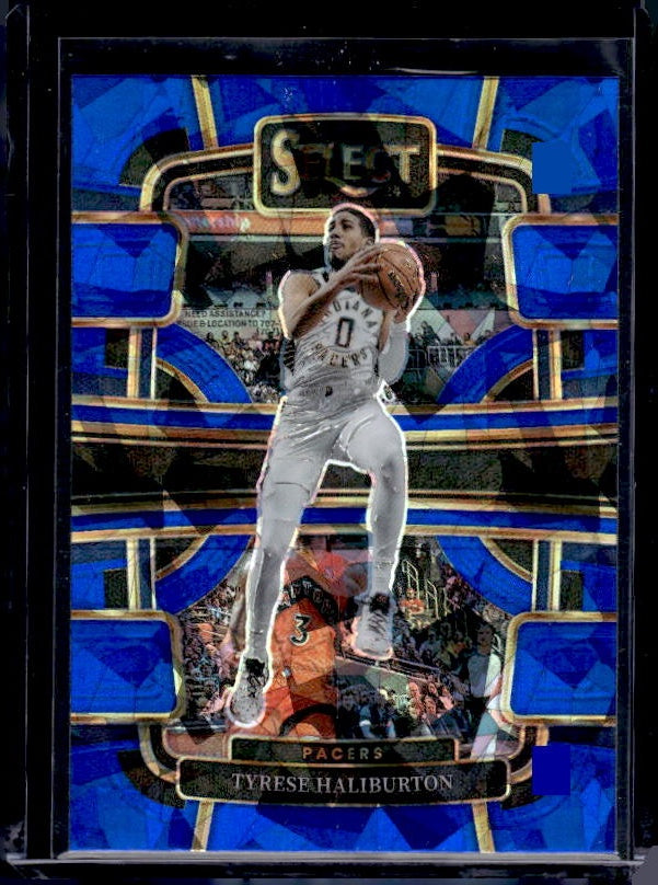 2023-24 Panini Select #29 Tyrese Haliburton Blue Prizms