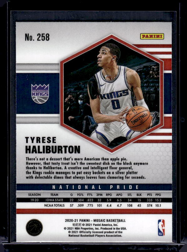 2020-21 Panini Mosaic #258 Tyrese Haliburton