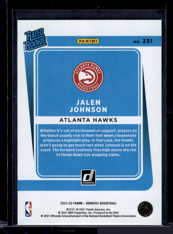 2021-22 Donruss #231 Jalen Johnson