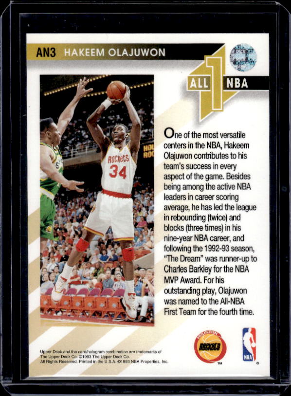 1993-94 Upper Deck #AN3 Hakeem Olajuwon All-NBA