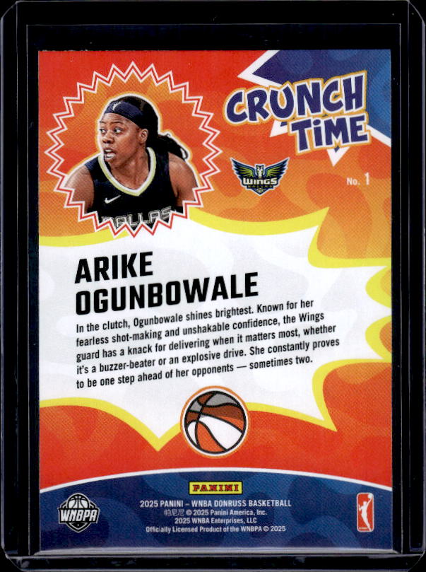 2025 Donruss WNBA #1 Arike Ogunbowale Crunch Time