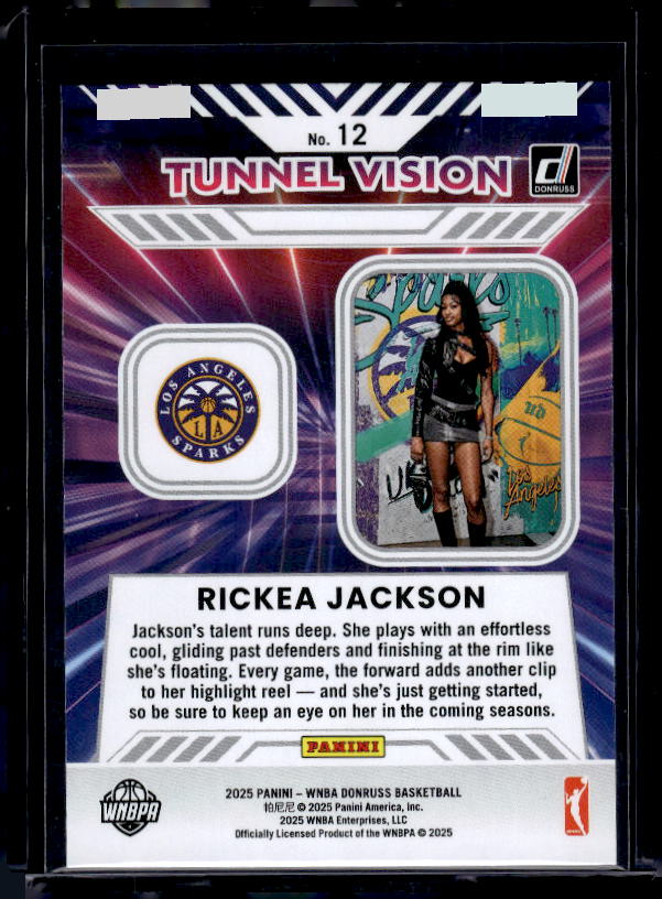 2025 Donruss WNBA #12 Rickea Jackson Tunnel Vision